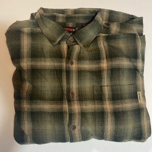 Mens XL Wolverine flannel. Olive and tan plaid